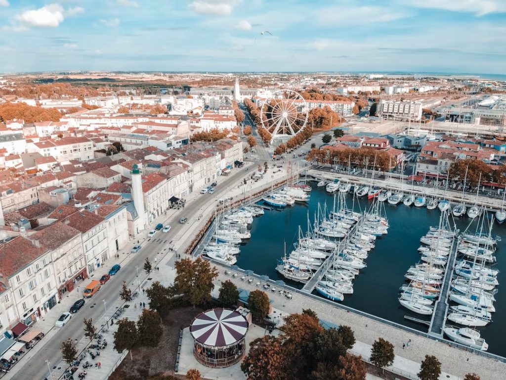 Vue aérienne port de La Rochelle